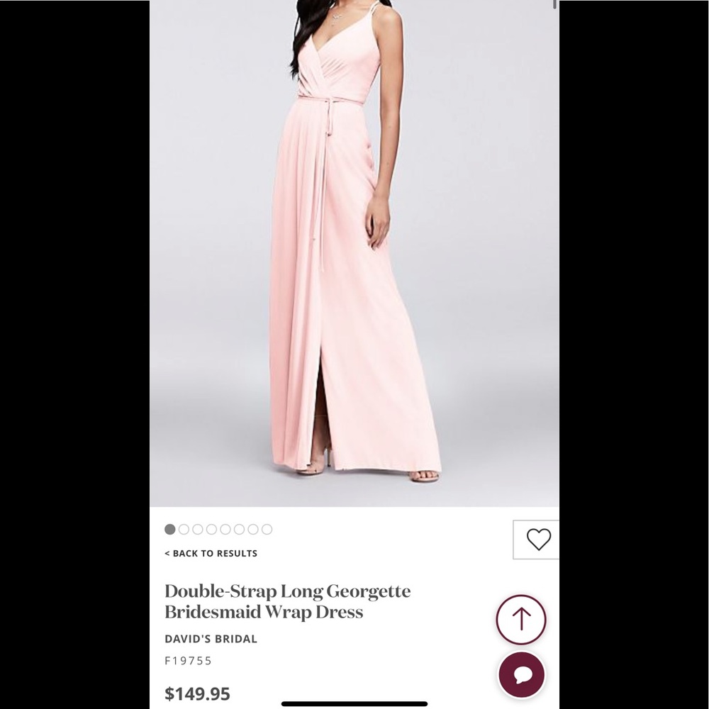 Pedal Pink Wrap Dress - David’s Bridal